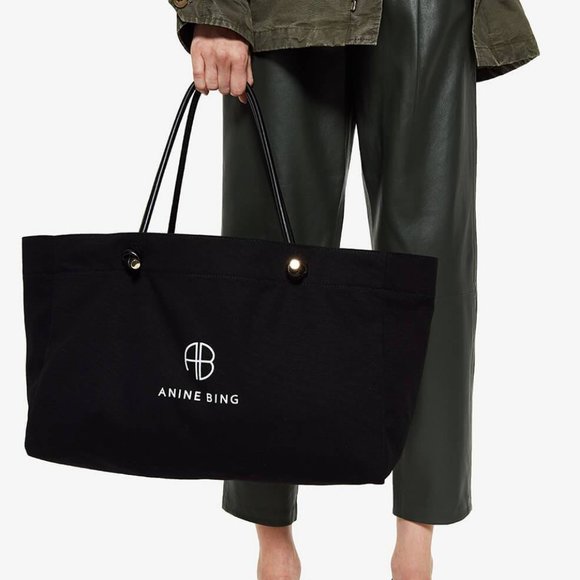 Anine Bing MEDIUM SAFFRON TOTE - Black - Picture 6 of 10